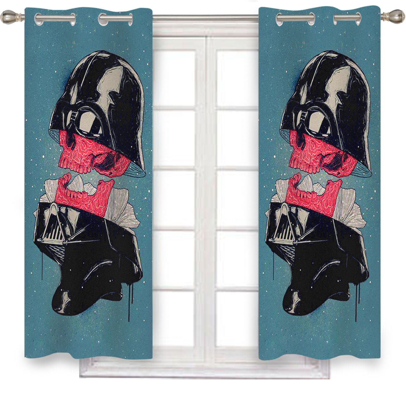 Star Wars Vader Digital Sketch Window Curtains