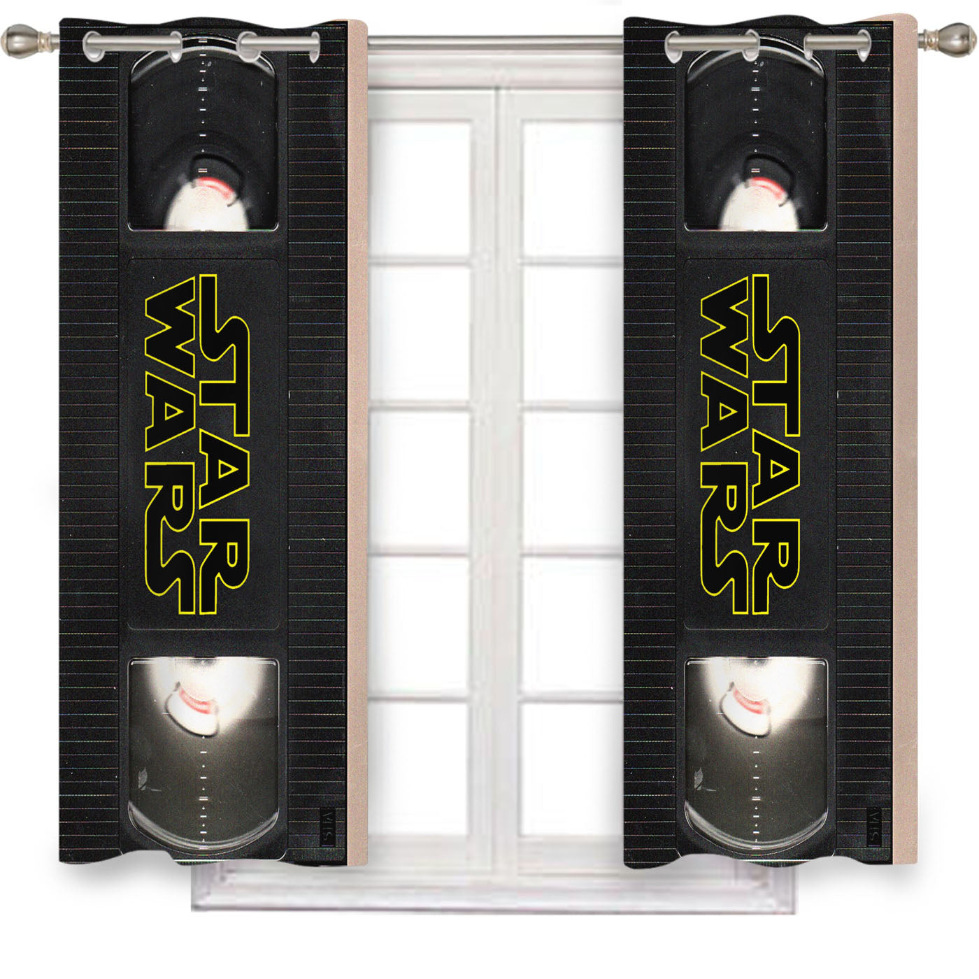 Star Wars Vhs Tape Hard Book Window Curtains