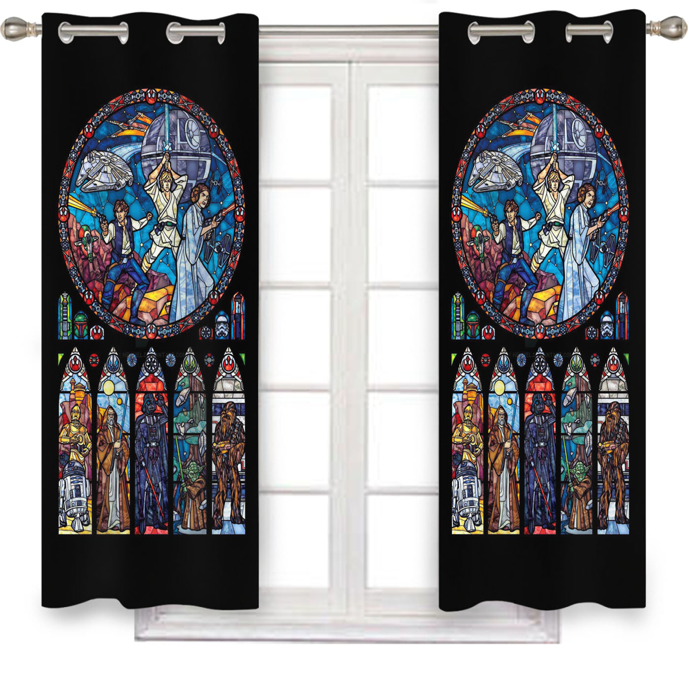 Star Wars Wallpaper Window Curtains