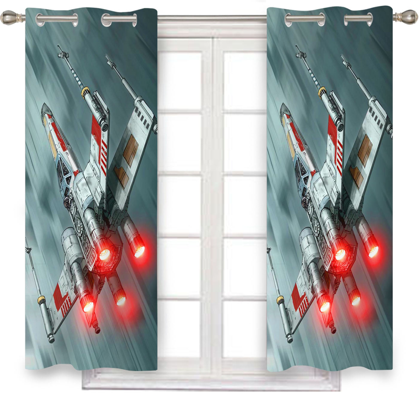 Star Wars X Wing Starfighters Window Curtains