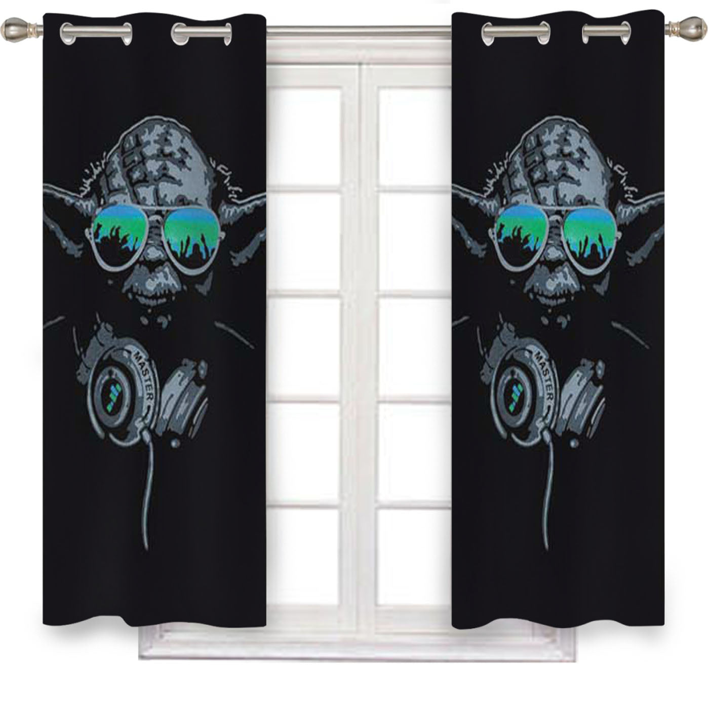Star Wars Yoda Shades Window Curtains
