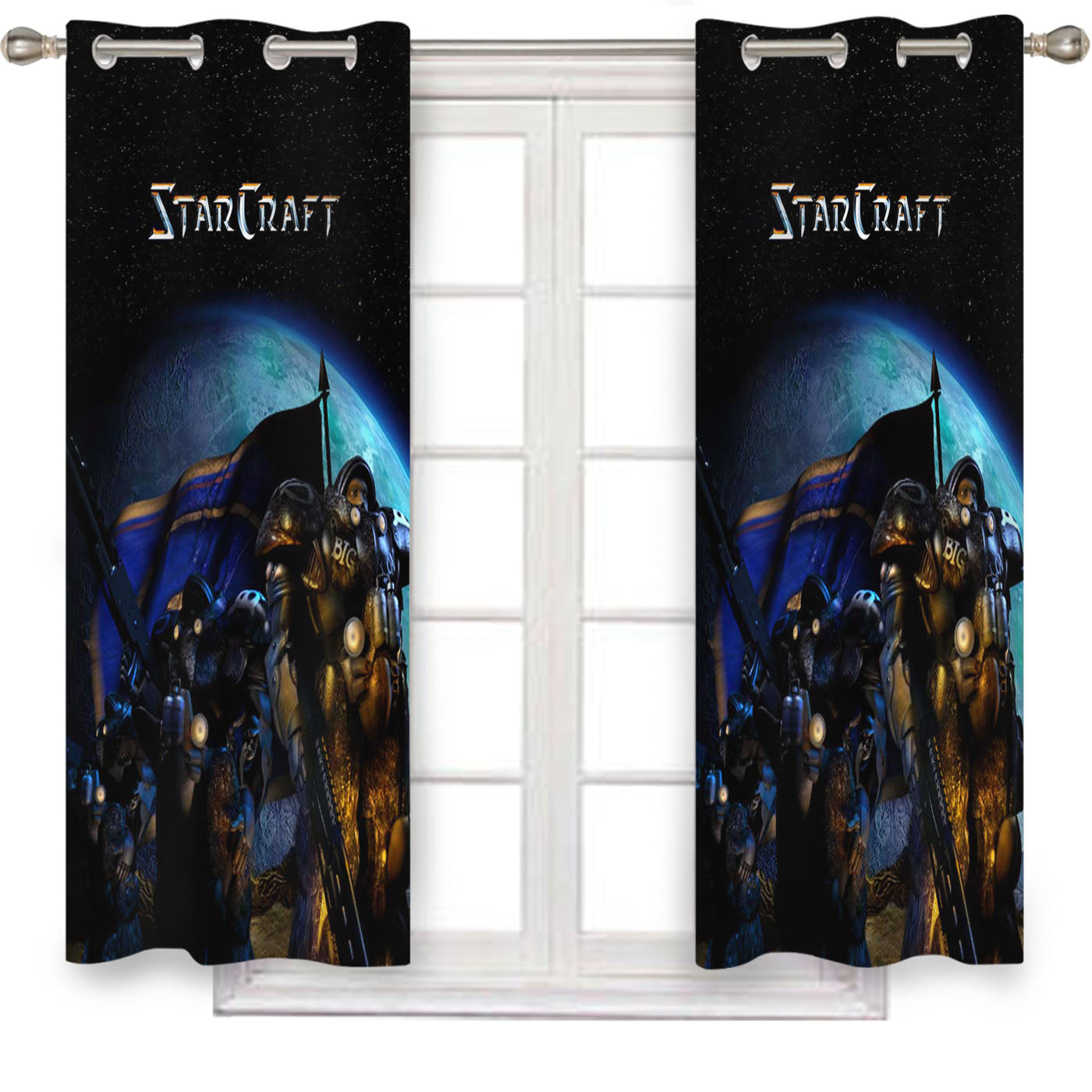Starcraft Galaxy Brood Wars Window Curtains