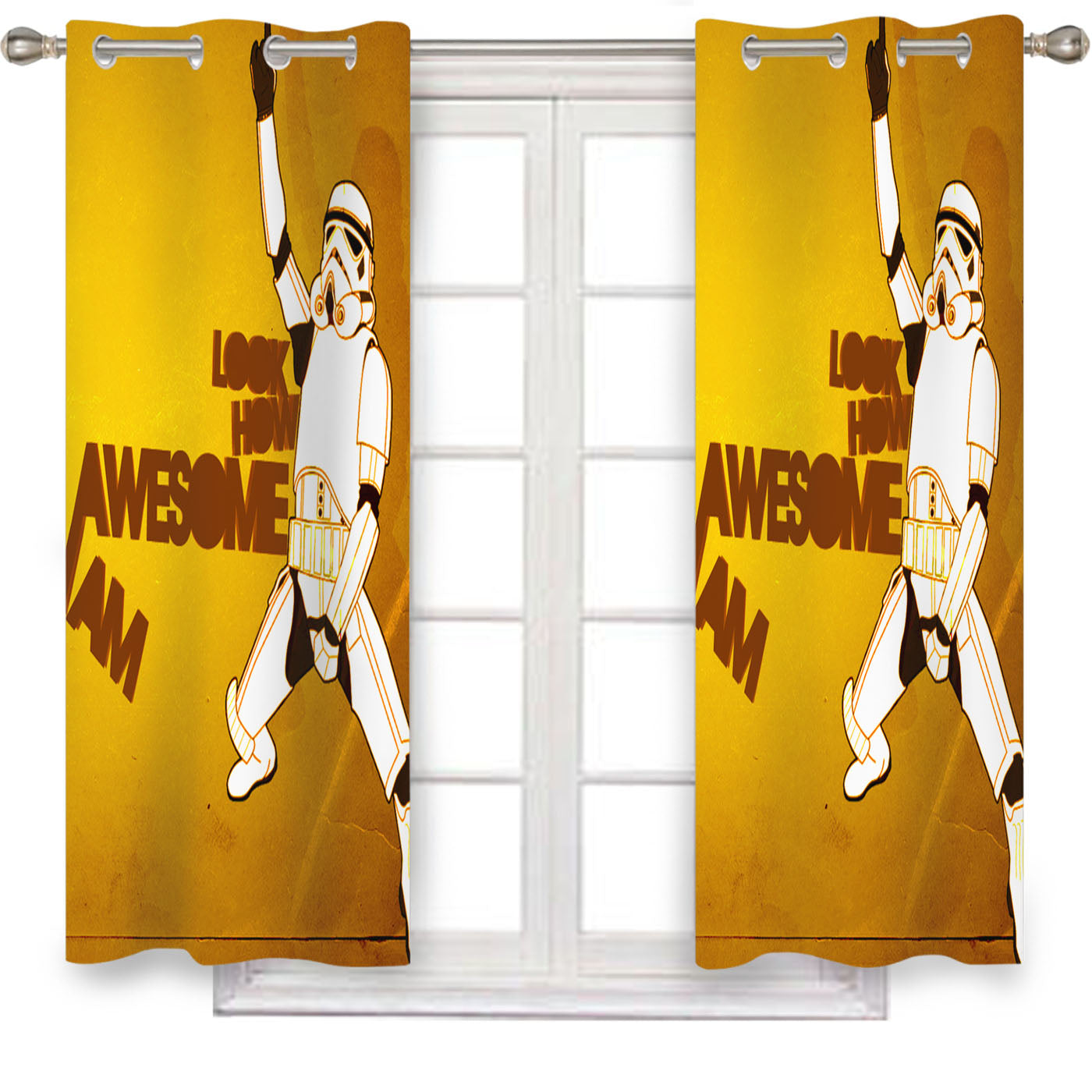 Storm Trooper Star Wars Quote Window Curtains