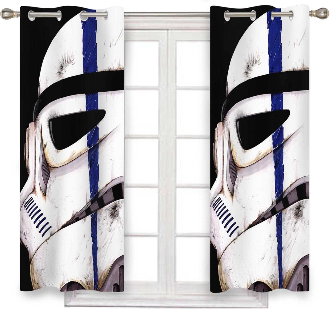 Stormtrooper Star Wars Helmet Window Curtains