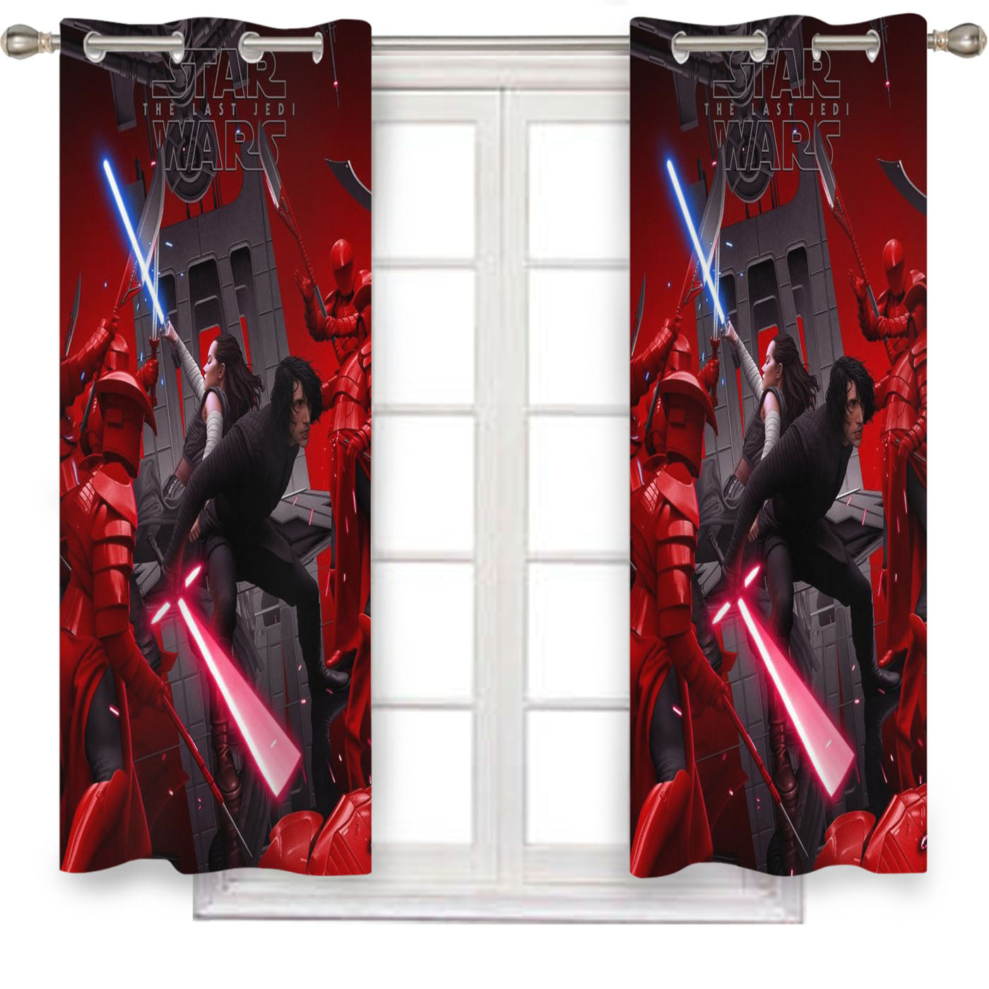 The Last Jedi Star Wars Poster Window Curtains