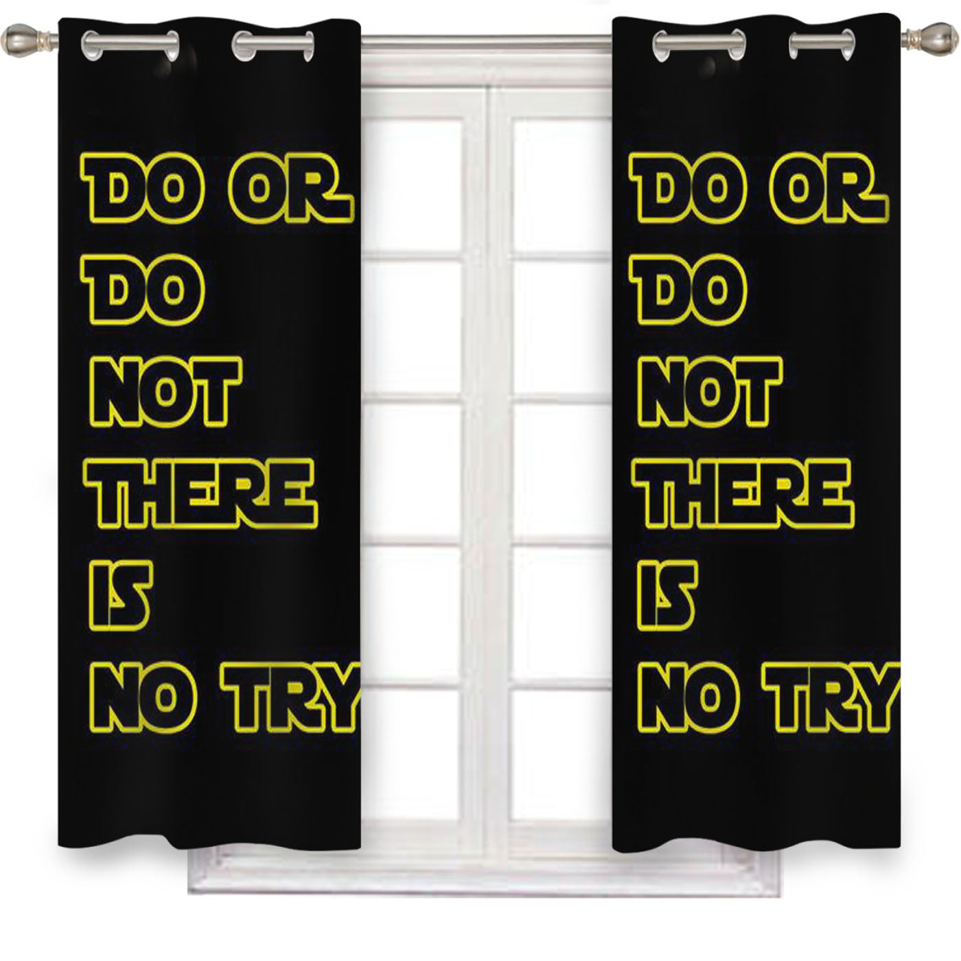 Yoda Quote Star Wars Window Curtains
