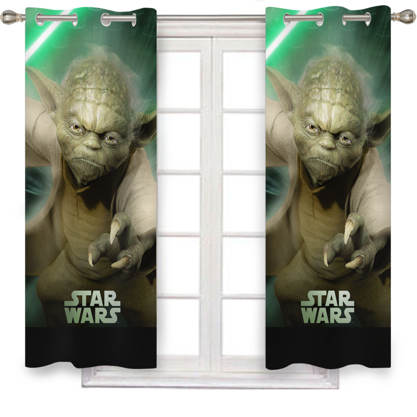 Yoda Star Wars Window Curtains