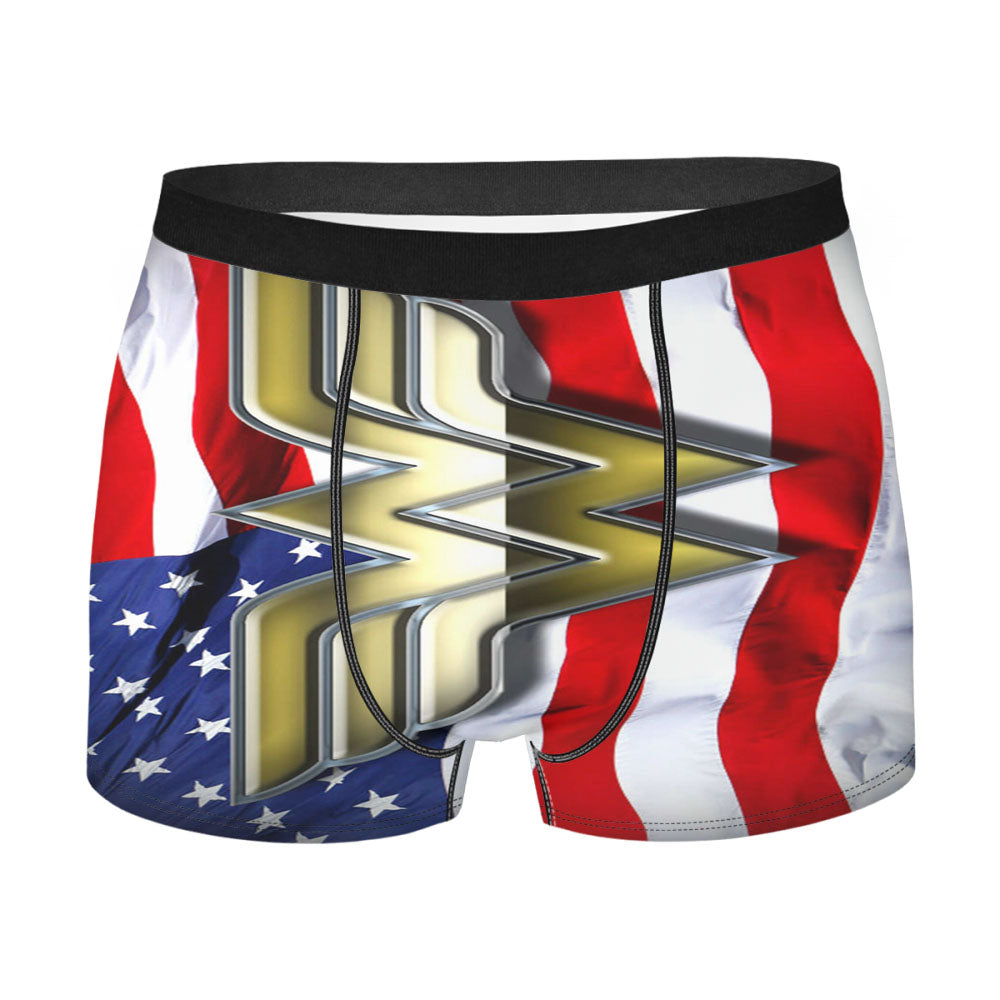 Wonder Woman Black White Men'S Boxer Briefs