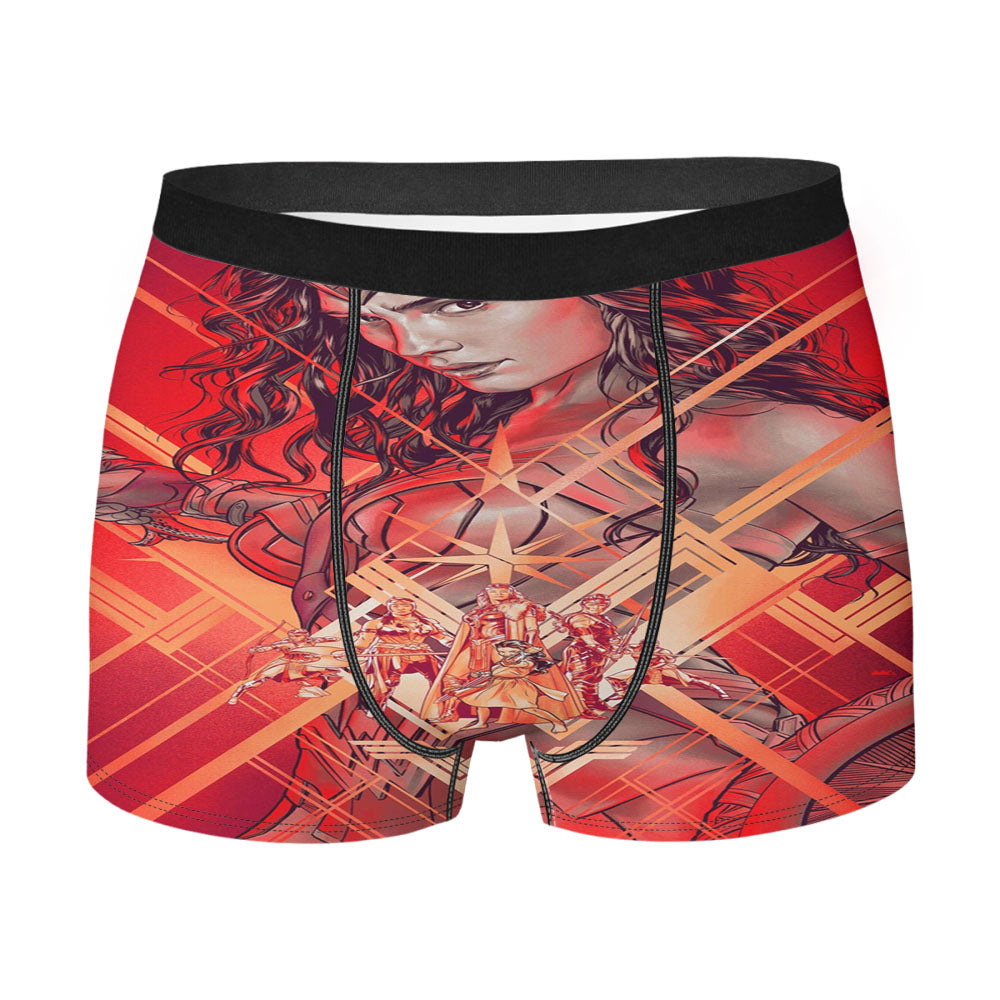 Wonder Woman Flat Grunge Men'S Boxer Briefs